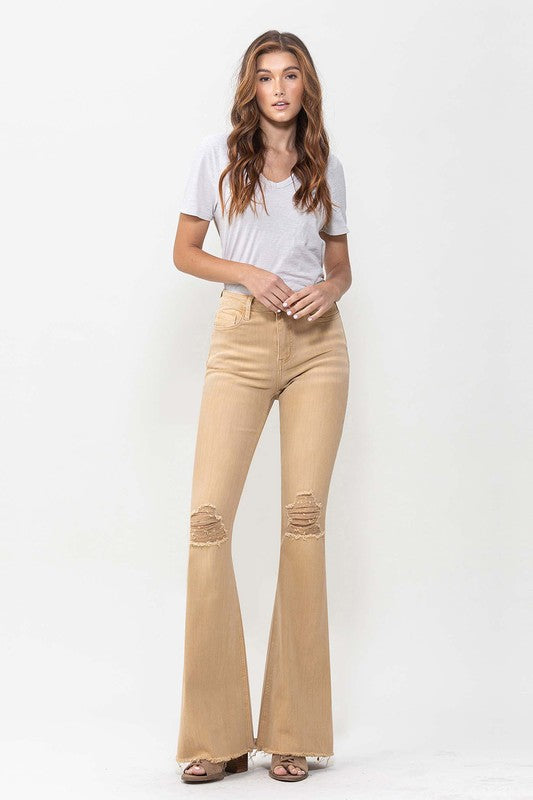 Camel comfortlux high-rise flare total look
