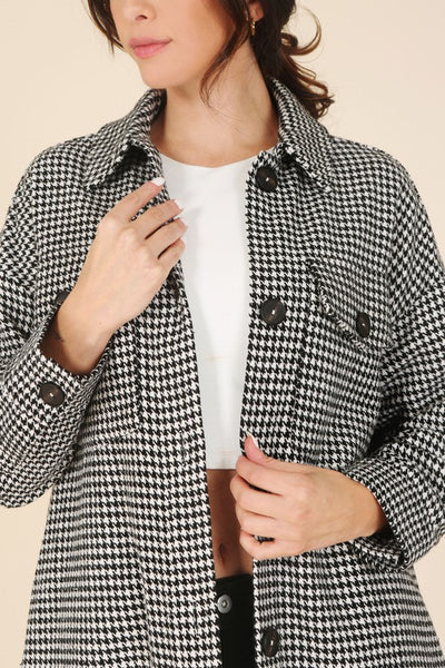 Chic Houndstooth Shacket