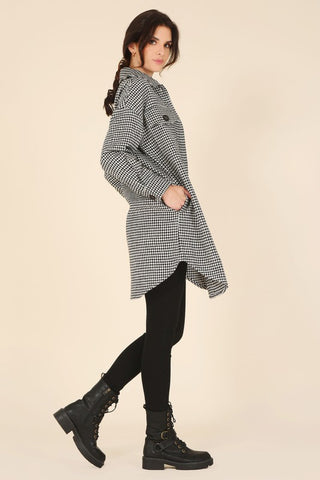 Chic Houndstooth Shacket