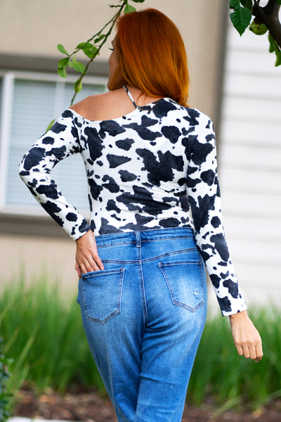 Wild Cow Print Bodysuit