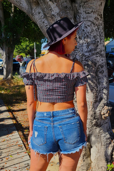 Hooked On The Pattern Crop Top